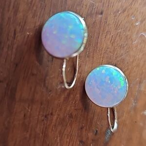Ross Simons Faux Opal Earrings